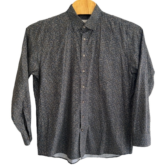 haupt Other - Haupt Men's Black‎ Patterned Long Sleeve Button Down Shirt  Sz XL